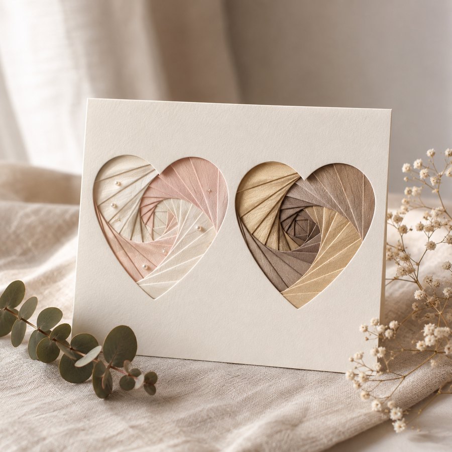 Wedding keepsake iris folding piece