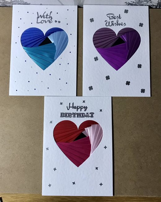 Nadia's iris folding cards