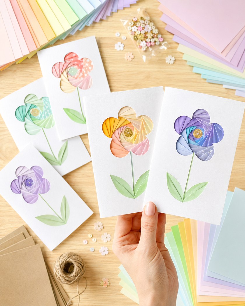 Iris folding cards packed for shipping